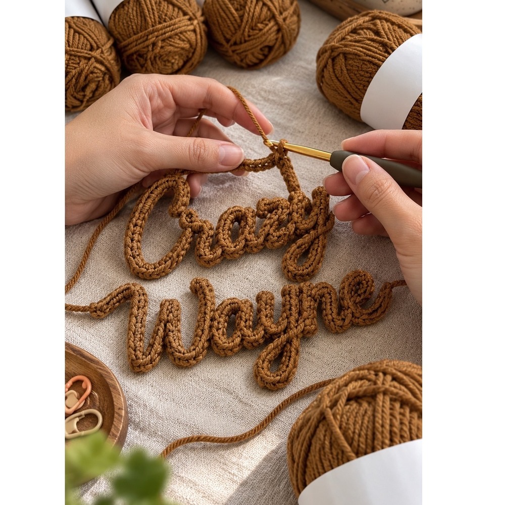 8 Pack Camel Brown Crochet Yarn Skeins Soft Multi-Ply Knitting Fiber Art 4in